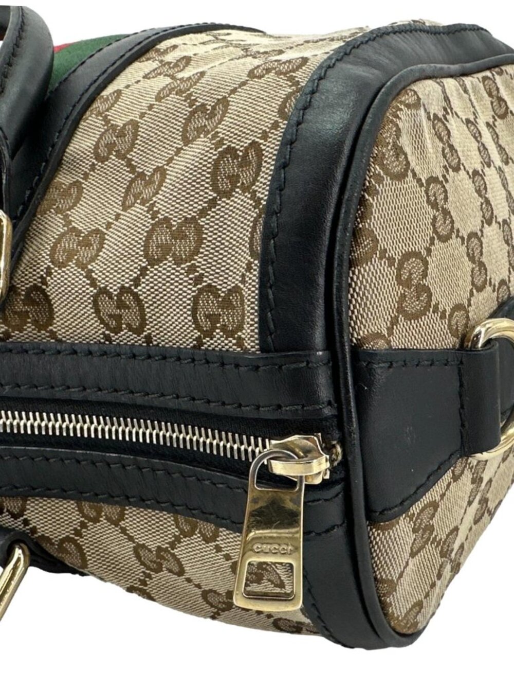 Gucci  Vintage Web Original GG Boston Satchel Bag Beige - Picture 5 of 12